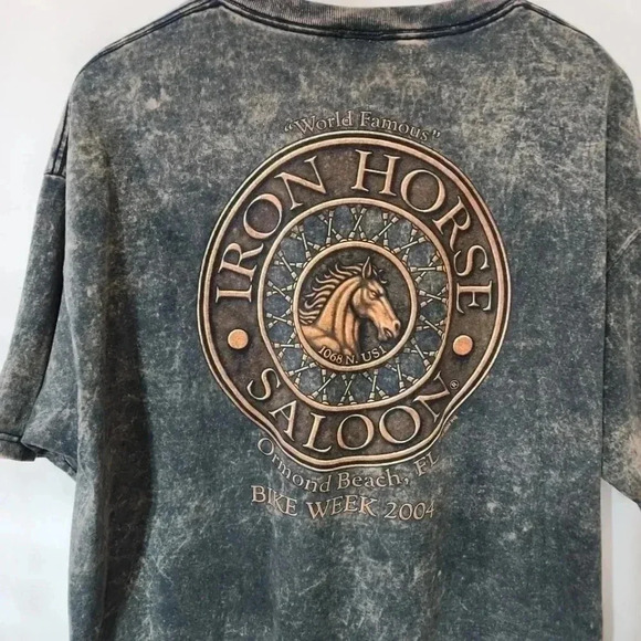 Iron Horse Saloon Bike Week 04 Acid wash Tee. Size 2XL - Picture 3 of 6